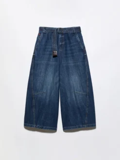 Re-Edit long Bermuda jeans - navy