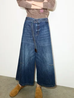 Re-Edit long Bermuda jeans - navy