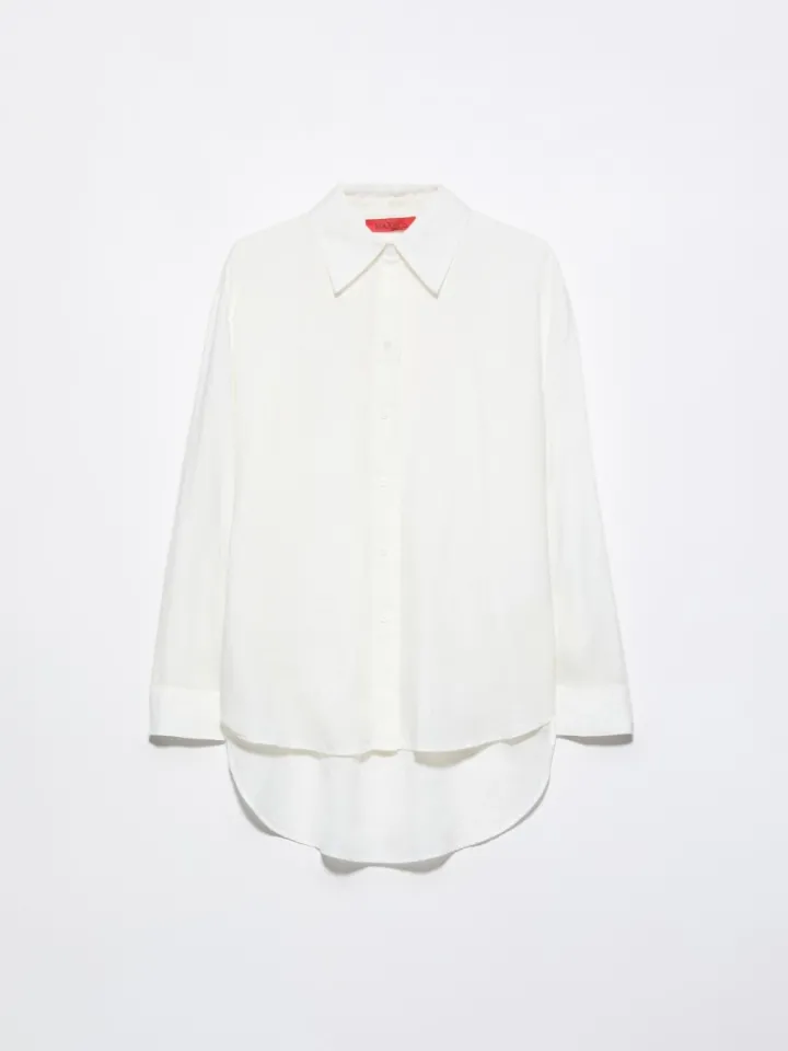 Relaxed-fit linen shirt - ivory