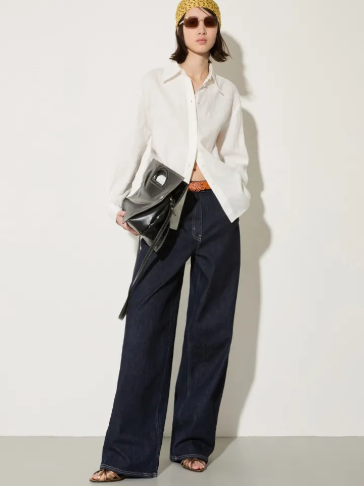 Relaxed-fit linen shirt - ivory