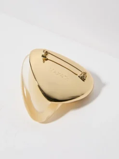 Resin and metal brooch - banana