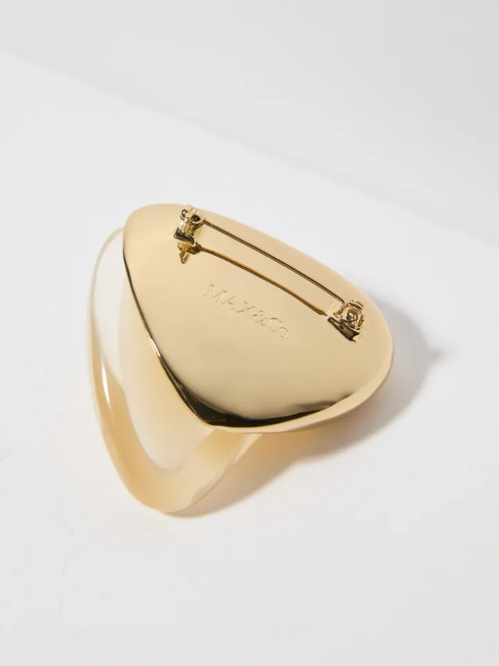 Resin and metal brooch - banana