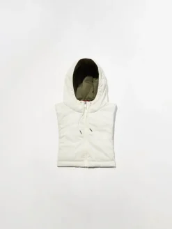 Reversible hooded collar - white