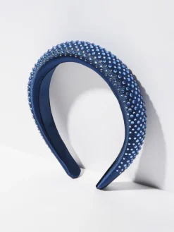 Rhinestone-embellished headband - navy
