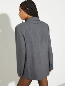 Rhinestone grisaille blazer - grey
