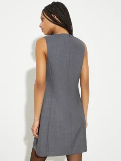 Rhinestone grisaille dress - grey