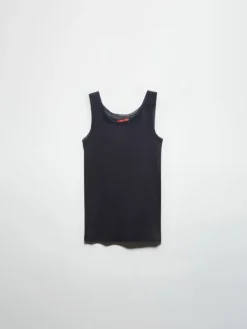 Ribbed cotton tank top - ultramarine
