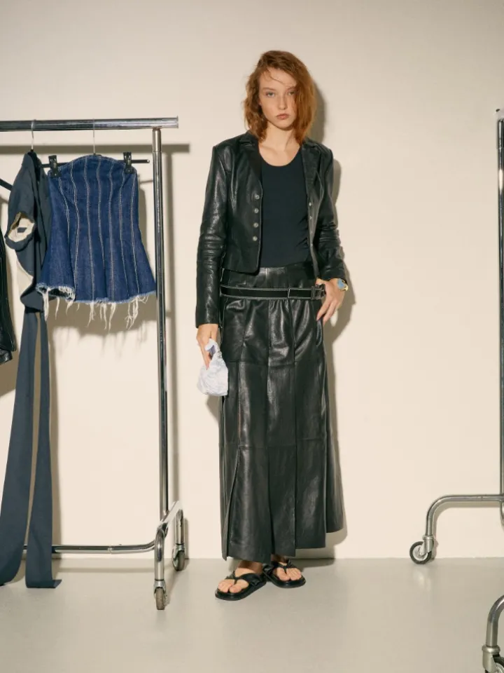 Ribbed tank top Sami Miró &Co.llaboration - black