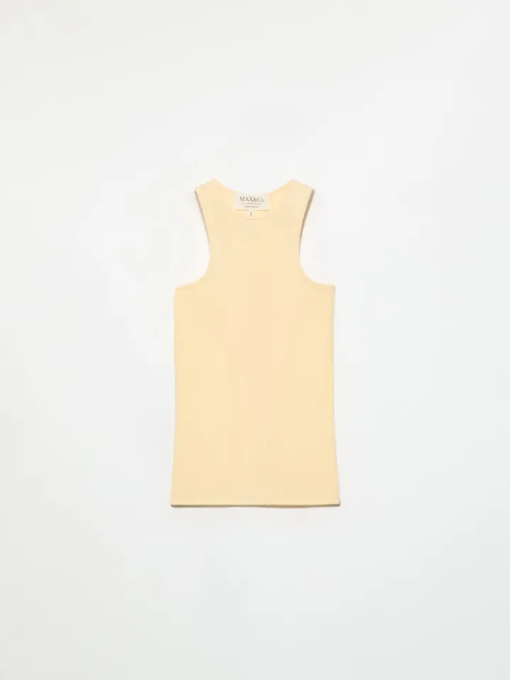 Ribbed tank top Sami Miró &Co.llaboration - banana