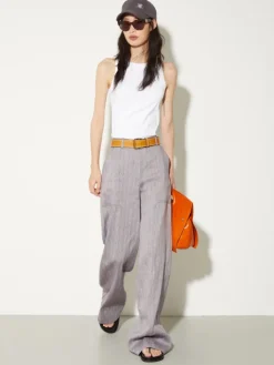 Rib-knit cotton tank top - optical white