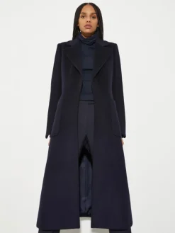 Runaway coat in drap - navy