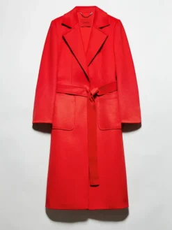 Runaway coat in drap - red