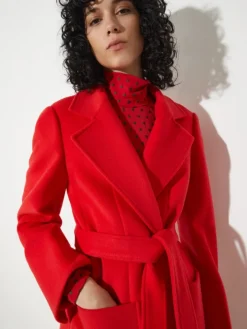 Runaway coat in drap - red