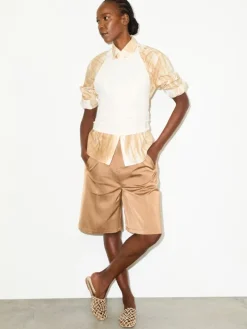 Satin Bermuda shorts - buck