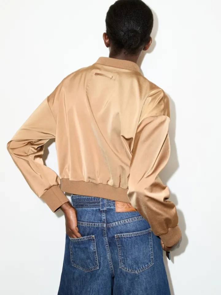 Satin bomber jacket - buck