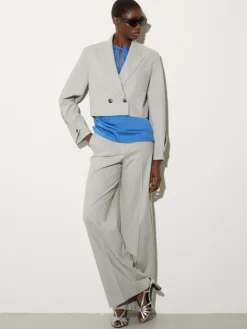 Satin top with draping - avio