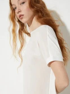Silk and jersey T-shirt - white