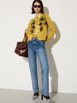 Silk-satin shirt - yellow