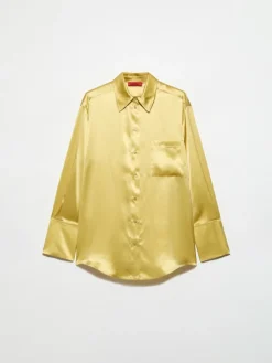 Silk-satin shirt - yellow