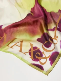 Silk-twill scarf - apple green