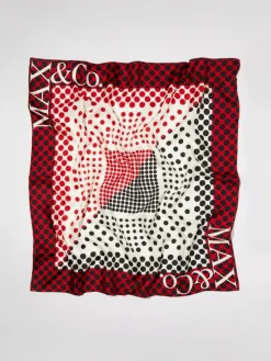 Silk twill scarf - red