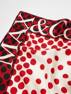 Silk twill scarf - red