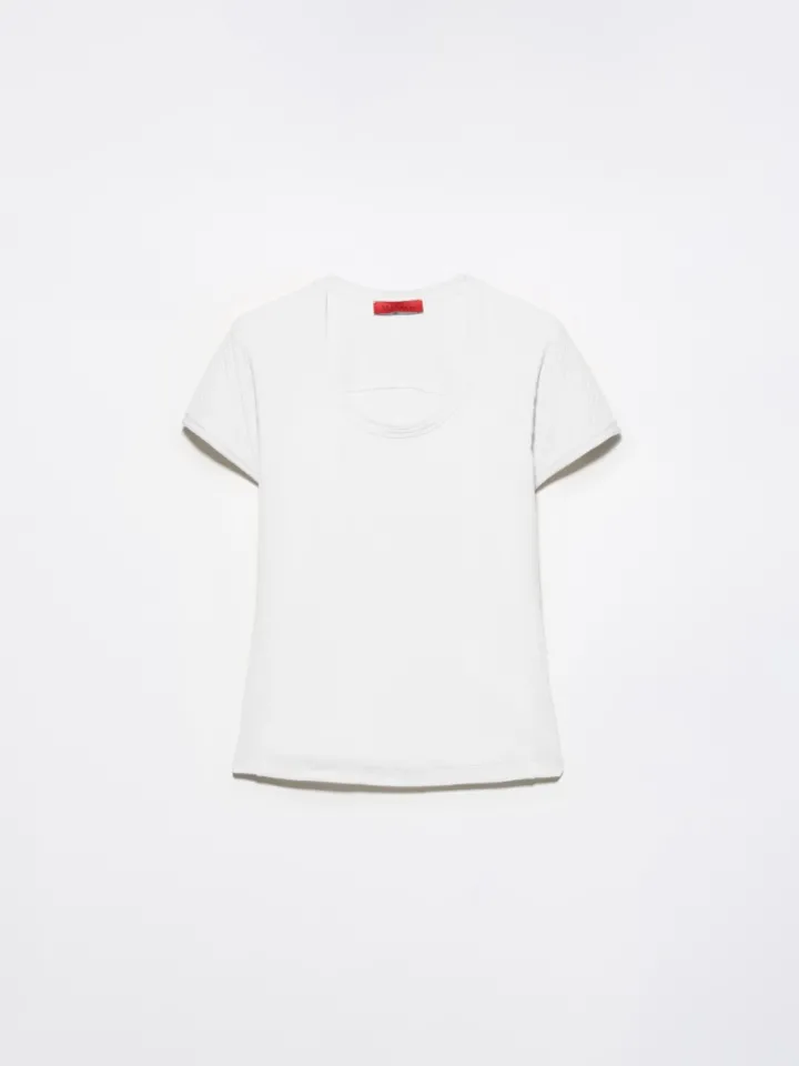 Slim-fit cotton-jersey T-shirt - optical white