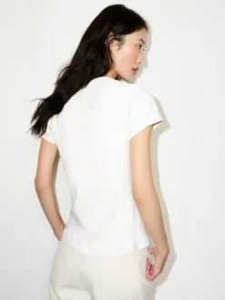 Slim-fit cotton-jersey T-shirt - optical white