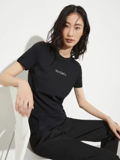 Slim-fit logo T-shirt - black