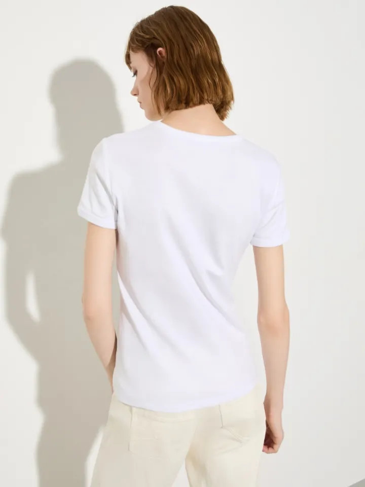 Slim-fit logo T-shirt - optical white