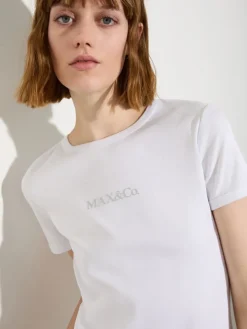 Slim-fit logo T-shirt - optical white