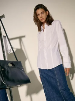 Slim-fit shirt Sami Miró &Co.llaboration - optical white