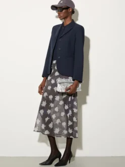 Slim-fit wool-blend blazer - navy