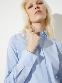 Slim poplin shirt - light blue