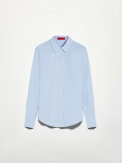Slim poplin shirt - light blue