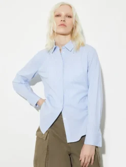 Slim poplin shirt - light blue