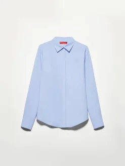 Slim poplin shirt - light blue