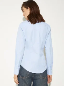 Slim poplin shirt - light blue