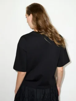 Slogan-print boxy-fit T-shirt - black