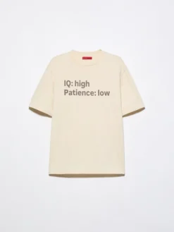 Slogan-print loose-fit T-shirt - milk
