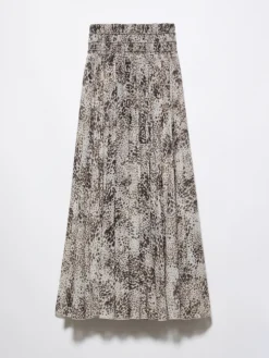 Spotted jersey circle skirt - cream