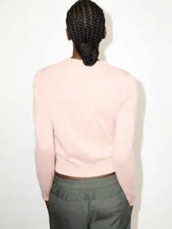 Stone-washed cotton top - antique rose