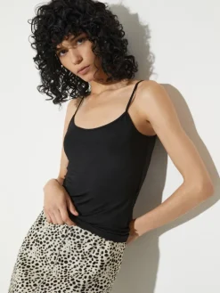 Stretch jersey top - black