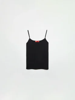 Stretch jersey top - black