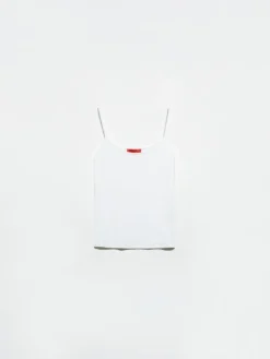 Stretch jersey top - optical white