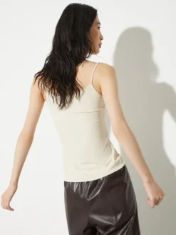 Stretch jersey top - powder