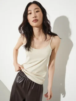 Stretch jersey top - powder