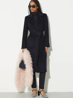 Stretch-tricot turtleneck - deep blue