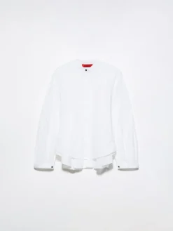 Striped cotton-muslin shirt - optical white