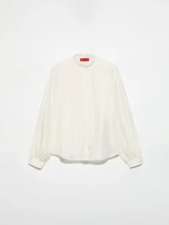 Striped textured shirt - white